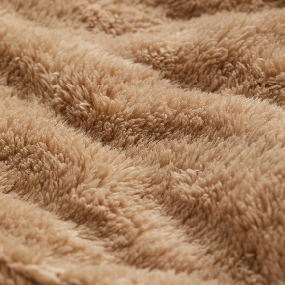 H&M - Dark Beige Faux Shearling Hoodie - Picture 2 of 3